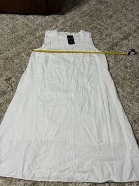 Chartou Women's Sleeveless White Casual Midi Dress Size XL